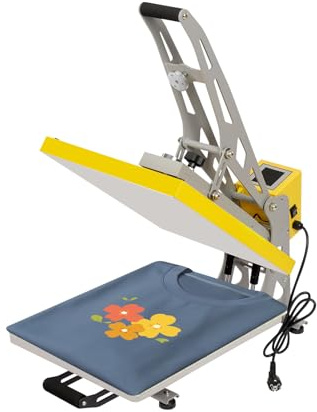 HUSPOO Prensa térmica semiautomática de 40 x 50 cm, 2500 W, con pantalla LCD, prensa térmica magnética para camisetas y textiles, prensa de transferencia profesional para bricolaje y comercio