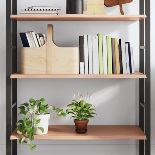 Owoxanthellate OWOX Massivholz Wandregal 80×40×2 cm Eiche hell 25 kg für Wohnzimmer Küche Schlafzimmer