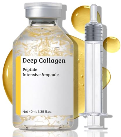 Silk Peptide Intensive Lifting Ampoule, Deep Collagen Peptide Intensive Ampoule, Korean Skincare Anti Aging Serum for Women, Instant Fine Lines Smoothing, Hydrating, Skin Tightening & Firming - 40ML