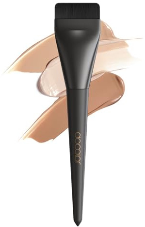 Flat Foundation Brush Black Spatula Brush Makeup for Liquid & Cream Makeup | docolor Black Spatula Foundation Brush with Ultra-Thin Bristles, Streak-Free, Professional Makeup Tool for All Skin Types