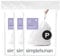 simplehuman CW0263 code P Custom Fit Bin Liner Bulk Pack, White Plastic (3 Pack of 20, Total 60 Liners)