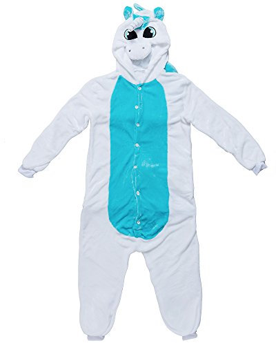 Katara 1744 Jumpsuit, Einhorn weiß-blau, Körpergröße 155-165cm (M)
