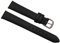 14mm Kalbsleder Uhrenarmband Made in Germany in Schwarz mit silberfarbender Dornschließe inkl. Myledershop Montageanleitung