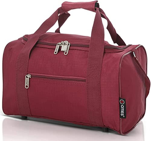 5 Cities Sommer 2024 Ryanair 40x20x25 Maximale Größe der Kabinenreisetasche Flugtasche - Nehmen Sie den Max an Bord! Handgepäck Reisetasche Flugzeug unter dem Sitz mit 2 Jahre Garantie (Wein)