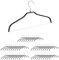 Relaxdays Rutschfeste Kleiderbügel, 50er Set, Hemdenbügel, Blusenbügel mit Gummiummantelung, Metall, 42 cm, schwarz