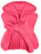 npluseins extra weicher Kapuzen-Bademantel aus Kuschelfleece - in modernen Farben und verschiedenen Größen - unisex & wadenlang, S, pink