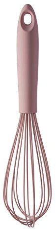 Premier Housewares Light Pink Silicone Whisk|Non-Stick Kitchen Whisk For Cooking & Baking|BPA-Free Balloon Whisk With Soft Grip Handle & Hanging Loop|Scratch-Free Baking Whisk