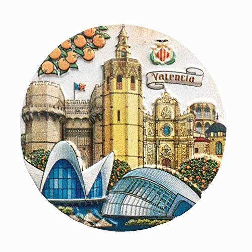 Valencia España - Imán de nevera para regalo turístico, decoración de cocina para el hogar, colección de imanes de refrigerador de Valencia España