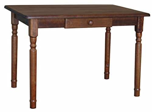 k koma Holz Esstisch Küchentisch Schublade Tisch Kiefer massiv Restaurant Tische NEU Nuss (60 x 110)