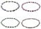 Healifty Magnetische Hämatit-Knöchelarmbänder, magnetische Schmerzlinderung, Schmuck, Fußkette für Männer und Frauen, 4 Stück