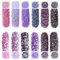 URAQT Paillettes Polvere, 12 Pezzi Paillettes Unghie Set di Glitter Polvere Chunky Glitter, Glitter Polvere Polver Decorazioni Nail Polvere Glitterata per Corpo Viso Unghie(E)