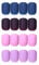 SIUSIO 96Pcs Colorful Acrylic Nails Full Cover Short Fake Nail Press on Square Matte False Gel Nails Art Tips for Women and Girls (Purple)