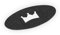 BoarderKING Griptape, Gripfolie für Indoor Board Balance Board, Zubehör/Ersatz, oval, Aufkleber, 15 x 5 cm, 2 Stück, selbstklebend, Material: Kunststoff, schwarz