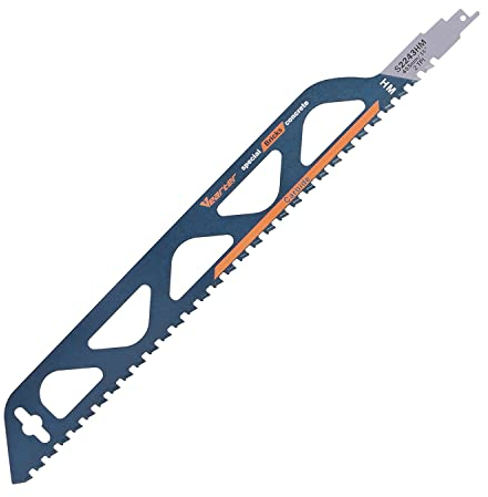 Vearter 1PC 18 Zoll (455 mm) Hartmetall-Säbelsägeblatt – Mauersägeblatt zum Schneiden von porösem Beton, Schaumziegeln, Faserzement