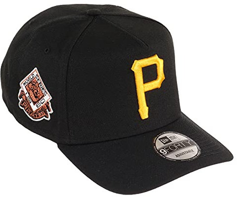 New Era Pittsburgh Pirates MLB Black 9Forty A-Frame Adjustable Cap - One-Size