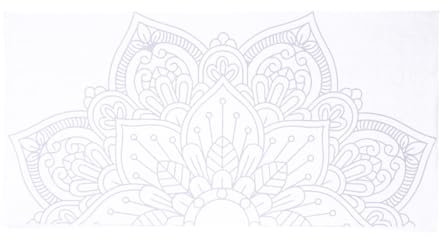 DOITOOL Stickers muraux Amovibles pour Chambre à Coucher, Salon, Motif Floral Mandala Blanc 42 x 82 cm