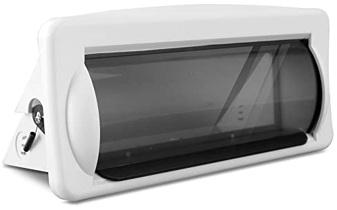 1 contenitore per stereo compatibile con PYLE PLMRCW2 1 din marina impermeabile e resistente all'acqua e al sole bianco per barca piscina, 1 pezzo