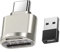 Micro SD Kartenleser USB C, Typ C Kartenleser mit USB C Adapter, OTG USB C auf Micro SD SDXC SDHC Kartenleser,Geeignet für Samsung, MacBook, C-Typ Smartphones, Tablets, etc. (Silber)