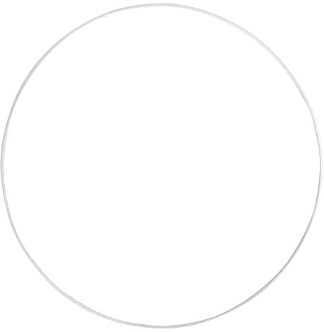 Rayher Ring aus beschichtetem Metall, 60 cm Durchmesser, Weiß