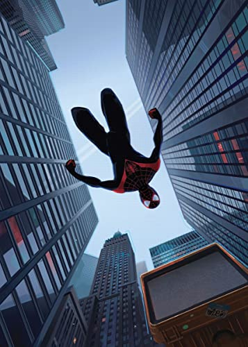Displate Offiziell Marvel Spiderman MetallPoster Magnetische Befestigung Inklusive Lizenziert Bilder Hochwertiges Poster Miles Morales - True Spiderman Poster 45 cm x 32 cm