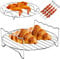 Jetcloud 2 Stück Air Fryer Rack Edelstahl 19,8 cm Halter XL Luftfritteuse Zubehör Mehrzweck-Doppellagiges Gestell mit 5 Grillstäben für die meisten 5,3-5,8 QT Luftfritteusenöfen