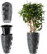 KADAX Pot de Fleurs Haut, Jardinière en Plastique de Grande Taille avec Motif Moderne pour Sublimer Votre Intérieur ou Extérieur, Bac à Fleur (Anthracite, 48.5 cm)