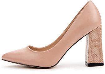 Rio Fiore Décolleté, Scarpe con 7 cm Tacco, Rosa, Similpelle, Tacco Largo, D389-9845-2 (Pink, 40 EU)