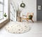 the carpet Beat Kids Moderner Weicher Kinderteppich, Weicher Flor, Pflegeleicht, Farbecht, Punkte Muster, Creme, 160 cm Rund