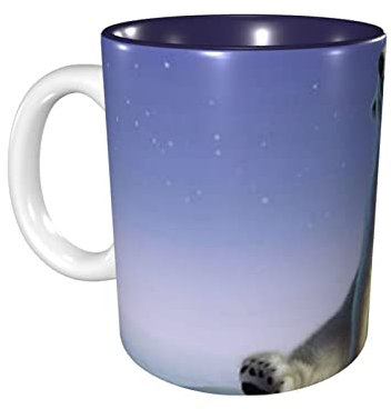 Tasse à café en céramique avec imprimé ours polaire, cadeau d'anniversaire pour homme et femme, tasse à thé pour le bureau et la maison