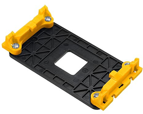 PATIKIL AM3 CPU Cooling Bracket Heatsink Bracket Cooling Mounting Sheet Plate Yellow Black with 4 Screws for AM2 AM2+ AM3 AM3+ FM1 FM2 Motherboard Socket