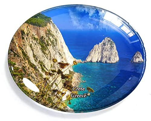 Kreta Griechenland Magnet Kühlschrank Gefrierschrank Magnet Aufkleber Souvenir Dekorationen Oval Kristall Magnet Küche Whiteboard