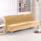 Surwin Sofabezug ohne Armlehnen 2/3 Sitzer, Samt Einfarbig Stretch Armlose Clic Clac Sofabettüberzug Bunt Sofahusse Schonbezug Protector für Klappcouch Schlafsofa (L:190-210cm,Beige)