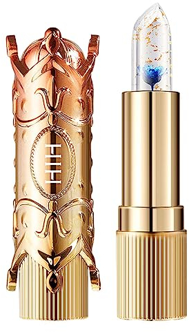 Jelly Lippenstift mit Farbwechsel - Heißer Lippenbalsam empfindlich gegen Beschlagen,Lippenstift Lippenbalsam, der die Farbe der Temperatur der trockenen Blume zum Termin ändert, Povanjer