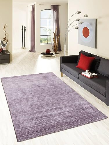 Rug Studios Teppich Talin | handgewebt | Farbe: Rose; Größe: 120 x 180 cm | strapazierfähig und leicht zu reinigen | Wohnzimmer | Schlafzimmer