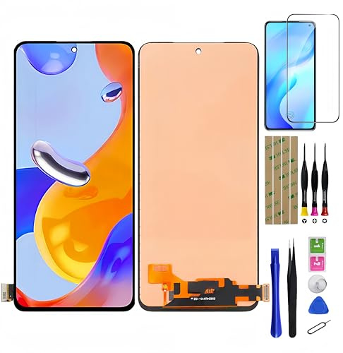 Ansyhttlg Compatible con Xiaomi Redmi Note 10/Note 10s 4G M2101K7AI LCD Display Replacement Touchscreen Digitizer Glass Panel Assembly with Tools