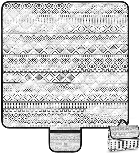 Jopee Picknickdecke Wasserdicht, 200x200cm Stranddecke Sandfrei für 4-6 Personen, Tragbare Und Faltbare Strandmatte mit Tragegriff, Outdoor Camping Decke für Park, Garten, Gras, Wandern