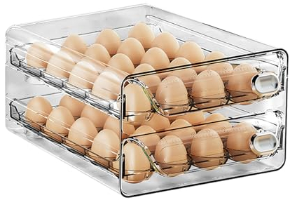 Distributeur D'œUfs Pour RéFrigéRateur 40 Grilles Tiroir à œUfs Pour RéFrigéRateur Plateau à œUfs Pour RéFrigéRateur Boite Oeufs Plastique Porte-œUfs Pour RéFrigéRateur/Pique-Nique (40 compartiments)