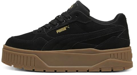 PUMA Damen Karmen Ii Idol, Veloursleder-Puma, Schwarz-Puma, Gold, 36 EU