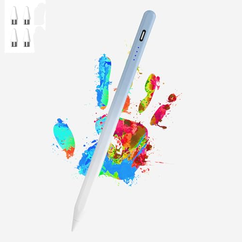 Tablet Stift für Alle Tablets,Active Touchscreen Stift Handy mit 4 POM-Spitze Magnetic Stylus Pen für iPad/Pro/Air/Mini/Phone/Samsung/Huawei/Lenovo/IOS/Android und andere Smartphone Geräte-Blau