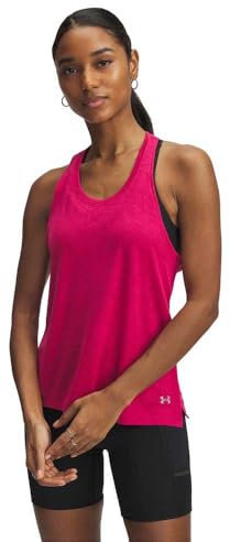 Under Armour Damen Launch Camo Singlet Laufbekleidung Laufshirt Purple/Shaded Fuchsia - Pink L