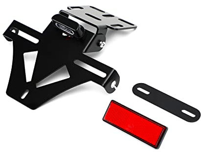 Artudatech License Number Plate Frame Holder Bracket Universal Motorcycle Adjustable Angle