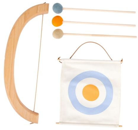 Parliky 1 Satz Handgefertigter Holzbogen Und Bogenspielzeug Für Kinder Spielzeug Für Sportspiele Outdoor-Spielzeug Für Kinder Indoor-Spiel Für Kinder Draussen Spielzeuge Hölzern