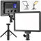 NEEWER 9 LED Videolicht Panel dimmbares weiches Licht für DSLR Kamera mit Mini Stativ 4000mAh Akku USB Type C Anschlüsse 3200K~5600K CRI95+ 600Lux Fotografie Videoaufzeichnung Live Streaming NL-116AI