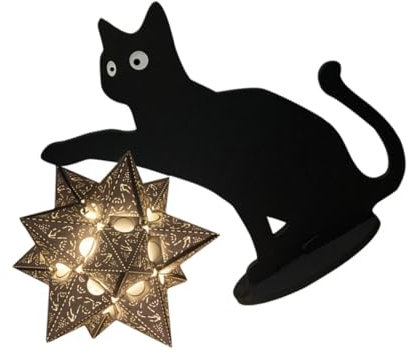 Artibetter 1stück Nachtlicht Katze Charmante Tischdekoration Für Kinderzimmer Wohnräume Kreative Papierschnitt-lampe Stimmungsvolle Beleuchtung Für Regale Und Tische Geschenkidee