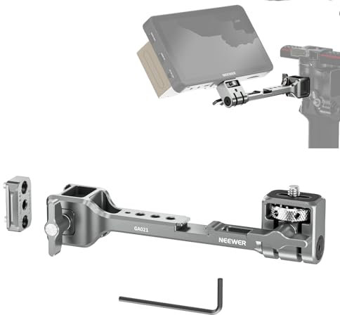 NEEWER Supporto per Monitor da Campo per RS Gimbal, Girevole a 360° con Morsetto NATO, Cold Shoe, Filettature da 1/4, Compatibile con DJI RS4 RS4 PRO RS 3 RS 3 PRO RS 2 RSC 2 Ronin-S Ronin-SC, GA021