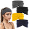 JIEYAO 4 Stück Damen Stirnband, Elastische Breite Haarband Bunt Sport Haarbänder Weiche Kopfband Rutschfest Stirnbänder Boho Kopf Wickeln Haarschmuck für Alltag Yoga Sport Fitness