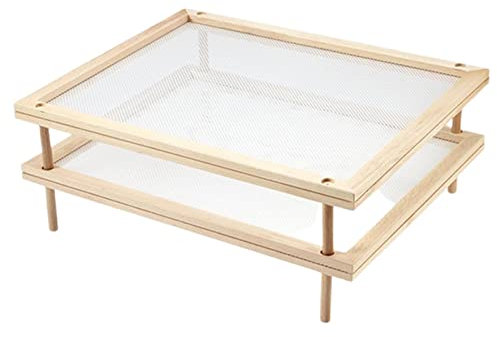 Pasta Drying Rack - Essiccazione Alimenti Impilabile In Legno Con Rete, Griglia Di Stoccaggio Di Frutta A Area Aperta, Salvataggio 'asciugatrice In Legno Per Le Verdure Da Cucina Domestici