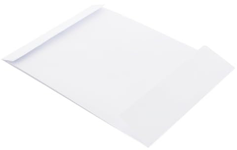 Emerson 50x Versandtasche DIN B4 Weiß 352x250x50 120 g RBD Weiß Versandtaschen groß ohne Fenster gerade Klappe haftklebend Briefumschläge groß Briefkuverts Großformat B4 Briefhüllen Papier Umschläge