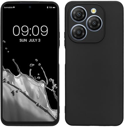 kwmobile Handyhülle für Blackview Shark 9 Hülle - weiches Handy Silikon Case - Schutzhülle Cover - Schwarz matt