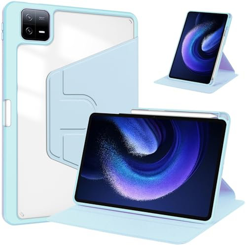 Hülle für Xiaomi Mi Pad 7 / Pad 7 Pro 11,2 Zoll (2024) Tablet, 360° drehbare Smart Flip-Abdeckung, Slim-Fit Tablet-Abdeckung, Auto Sleep/Wake